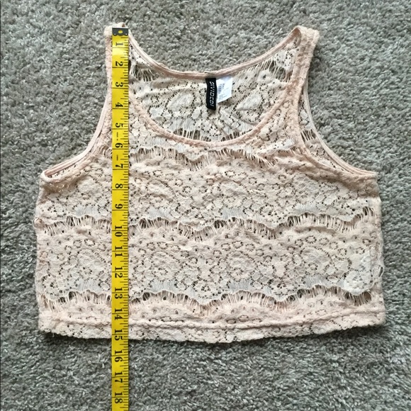 Lace Pattern Crop Top - Picture 6 of 8